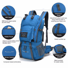 40L INTERNAL FRAME OUTDOOR BACKPACK *WITH RAIN COVER*