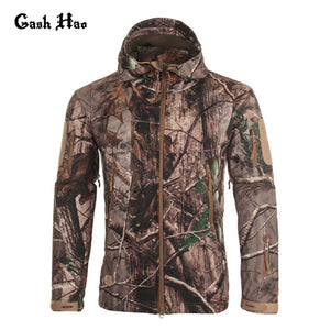 TACTICAL SOFTSHELL FLEECE HOODED JACKET/COAT