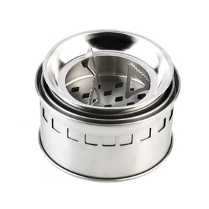 Lightweight Portable Stainless Steel Outdoor Wood/Alcohol Stove - Gear Consumer