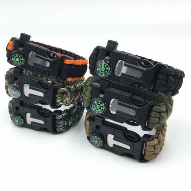 5 IN 1 PARACORD SURVIVAL BRACELET (FLINT NOT INCLUDED)