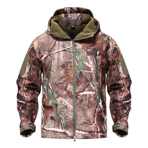TACTICAL SOFTSHELL FLEECE HOODED JACKET/COAT