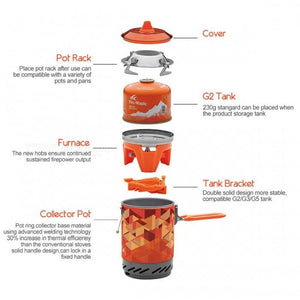 1L "Fire Maple" X2 Ultra Light Windproof Personal Flash™ Cooking System - Gear Consumer